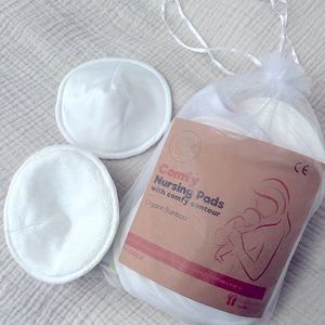 Organic Bamboo Viscose Nursing Pads - 14 Washable Breastfeeding Pads